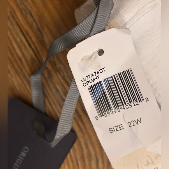 Nwt-Nydj Plus -Chloe Capri Colored Jeans, Optic White-22W - Picture 7 of 8